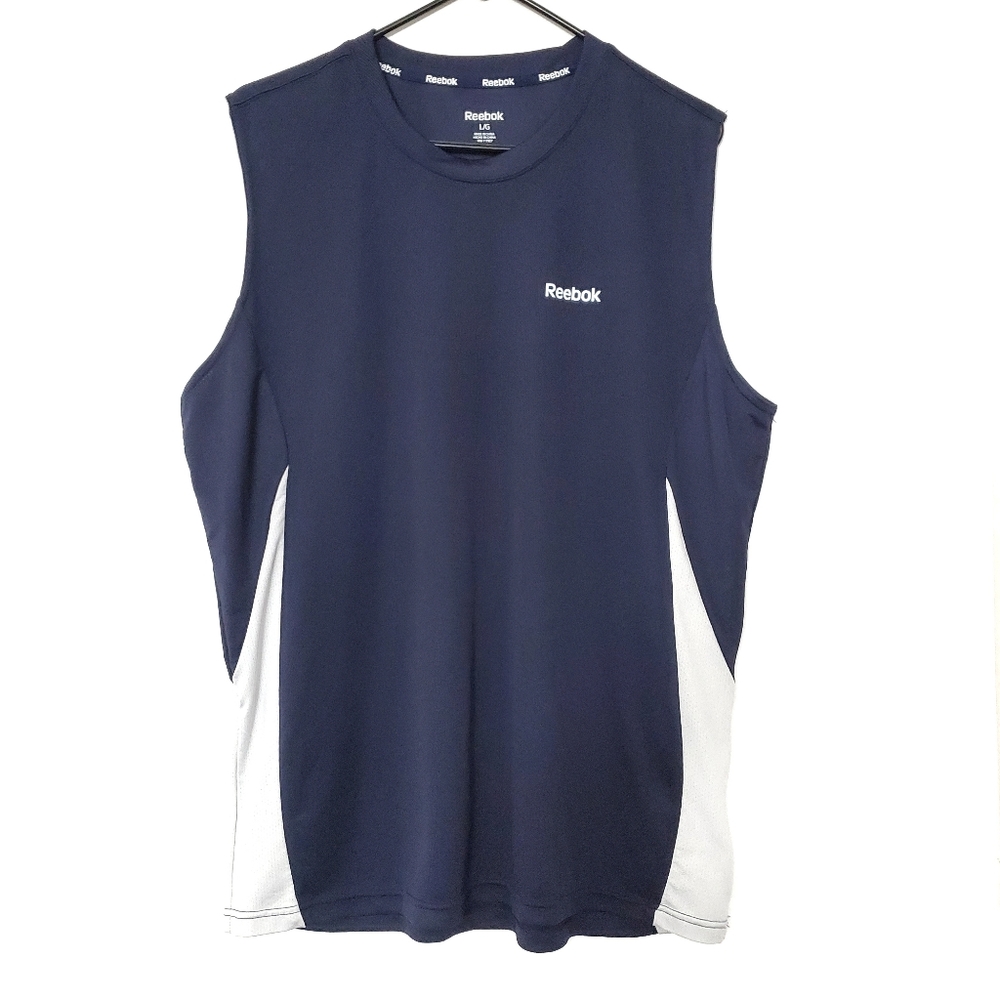 Reebok Sleeveless Tank Top Blue Size Large